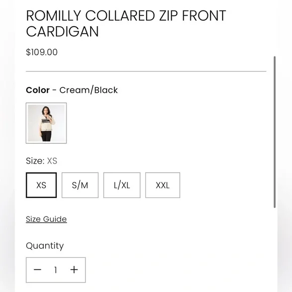 Coco + Carmen Romilly Collared Zip Front Cardigan - whipstitch cardigan - Picture 7 of 9